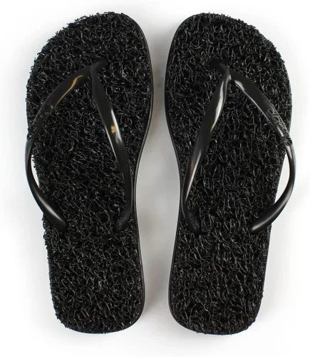 Vista 3 de CLEANUP Chanclas Flat Essence Black Exfoliante, masajista y relajante Sandalias de tanga cómodas y ligeras Fibras 100% veganas reciclables