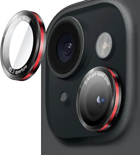 Vista 12 de JETech Protector de lente de cámara para iPhone 15 Pro de 6.1 pulgadas y iPhone 15 Pro Max de 6.7 pulgadas, cubierta de anillo individual de metal