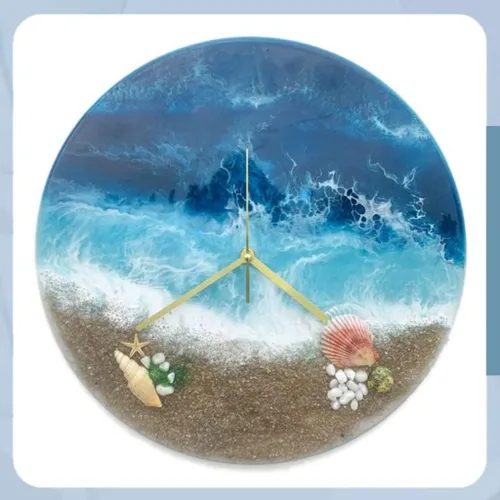Vista 3 de epoxy handmade clock