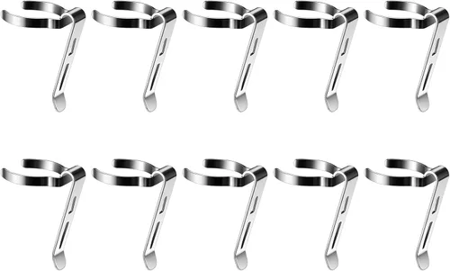 Vista 14 de Paquete de 10 linternas B101 – Clip duradero de acero inoxidable para bolígrafo y clip para tapa, cómodo de llevar B101X10