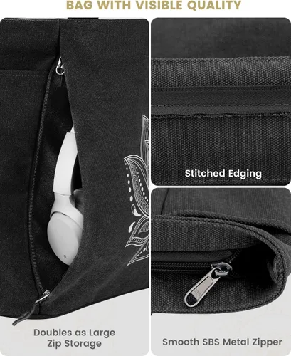 Vista 4 de Gonex Bolsa para Esterilla de Yoga, Bolsa Grande con Múltiples Bolsillos para Mujeres y Hombres, Portador de Esterilla de Lona, Cremallera Completa