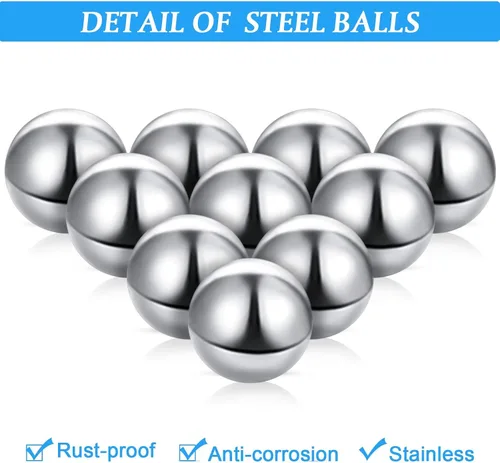 Vista 3 de Ripeng - Juego de 30 bolas de repuesto de 1/2 pulgada para canicas de acero para juegos de mesa Metal Marbles, Metal Balls, Replacement