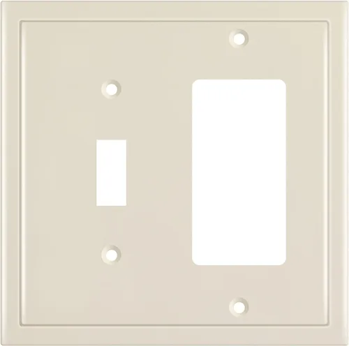 Vista 24 de Henne Bery Placa decorativa de pared con borde moderno, tapa de tomacorriente para cubrir enchufe, aleación de zinc maciza duradera