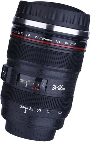 Vista 8 de Fdit Taza de café con lente de cámara, SLR con forma de lente de viaje, frasco de viaje de acero inoxidable, taza de aislamiento a prueba de fugas