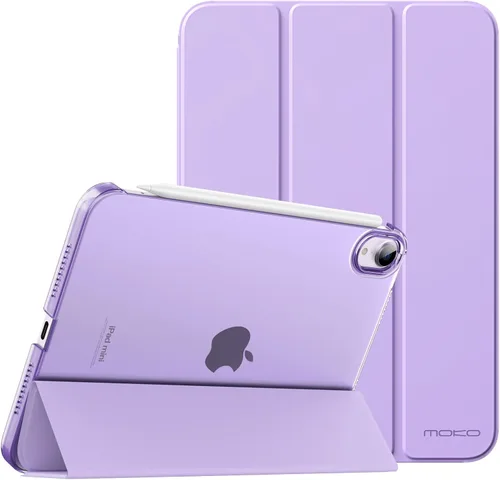 Vista 33 de MoKo Funda para iPad mini 7 (A17 Pro) Generación 2024, Funda para iPad mini 6 2021, Funda Protectora Delgada y Ligera de 8.3 Pulgadas con Carcasa