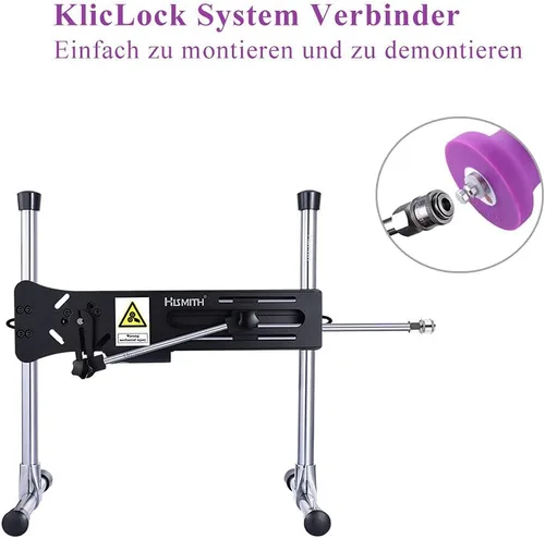 Vista 4 de Hismith Consolador vibrador de 6.7 pulgadas con 3 velocidades + 4 modos con sistema KlicLok – Consolador anal de silicona para usuarios avanzados