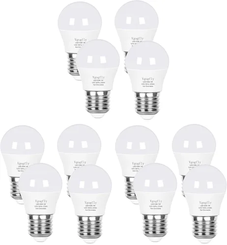 Vista 18 de Vgogfly Bombilla de baja potencia de 1.5 W, equivalente a 15 W, 2700 K, blanco suave A15, luz nocturna de base E26 para dormitorio, cuarto de bebé