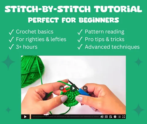 Vista 7 de Amigo Rumi Kit de Ganchillo para Principiantes de Dinosaurio Lindo - Aprende Cómo Hacer Ganchillo Kit de Inicio - Tutoriales en Video de 3+ Horas