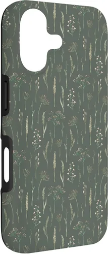 Vista 3 de Neutral Boho Dried Wildflower Meadow Botanical (Olive) Case for iPhone 17