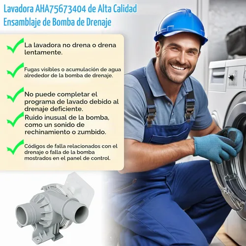 Vista 4 de LG AHA75673404 Reemplazo del conjunto de la bomba de drenaje de lavadora para bomba de drenaje LG