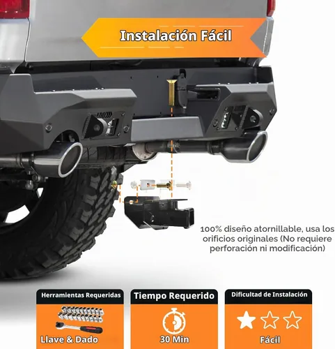 Vista 5 de WeiSen Enganche de Receptor Trasero de Remolque de 5 cm Clase 3 Compatible con Dodge Ram 1500 2003-2018, Se Adapta a Ram 2500 3500 2003-2013, Se