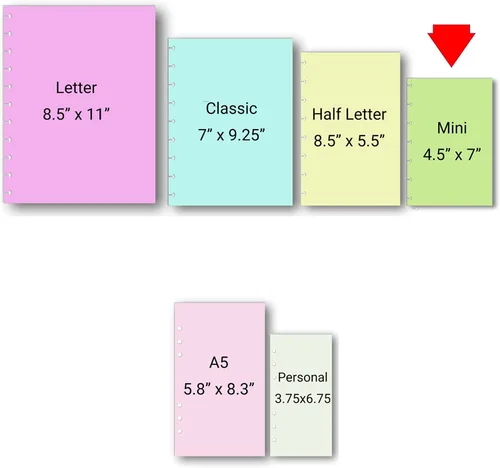 Vista 6 de Calendario mensual 2024 de repuesto para mini planificadores Happy de 7 discos, y mini cápsula NOTIQ (S6) (4.5 x 7 pulgadas) (gato)