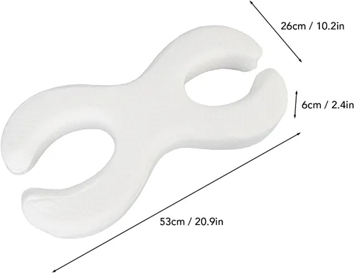 Vista 3 de Almohada para dormir de lado, almohada de cara para dormir lateral, almohada doble C hueca de espuma viscoelástica suave extraíble para personas que