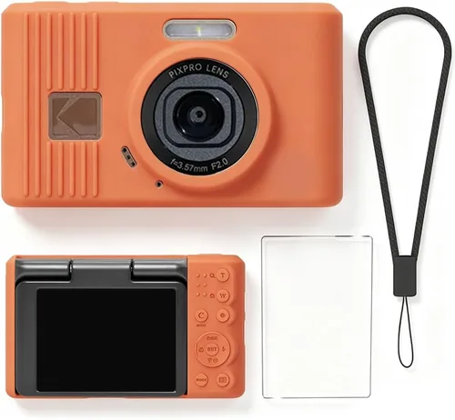 Vista 11 de Funda de silicona para cámara digital Pixpro C1 con cubierta extraíble para lente y protector de pantalla y cordón para accesorios pixpro C1
