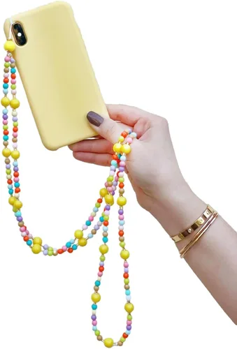 Vista 32 de Beaded Phone Charm Lanyard Strap Crossbody Fixed Beads Pearl Neck Chain