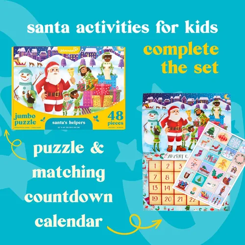 Vista 9 de Upbounders Santa's Helper's - Rompecabezas navideño de 48 piezas para niños, 4+