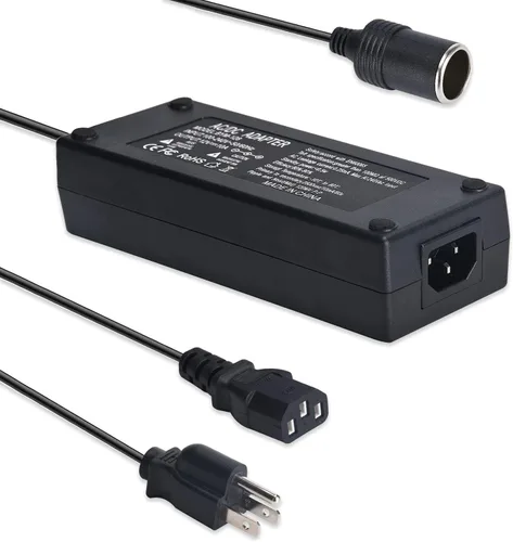 Vista 9 de Convertidor de CA a CC 2 A, enchufe para encendedor de cigarrillos de automóvil, transformador adaptador de fuente de 120 V a 12 V para bomba