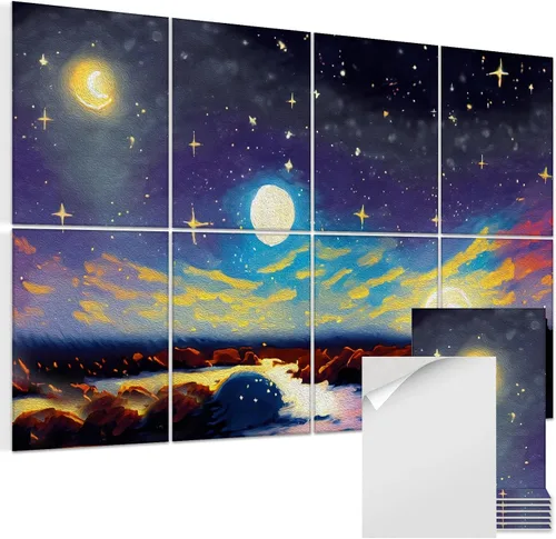 Vista 11 de Paquete de 6 paneles acústicos para pared, 23.6"x23.6" panel decorativo insonorizado de arte, panel autoadhesivo absorbente de sonido, tratamiento