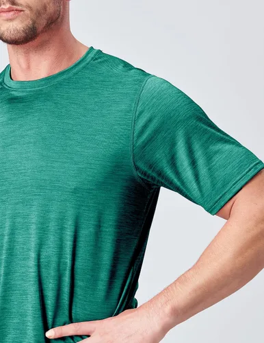 Vista 5 de Paquete de 5 camisetas de manga corta, con cuello redondo y de secado rápido para hombre, camisetas deportivas para correr, entrenar o ir al gimnasio