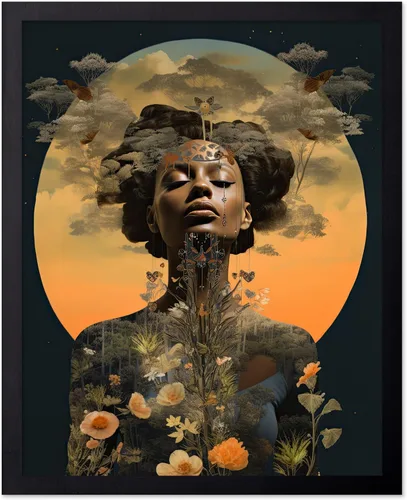 Vista 79 de Poster Master Póster OVNI – Impresión de mujer enmascarada – Arte extraterrestre – Arte surrealista – Arte de ciencia ficción – Regalo para hombres