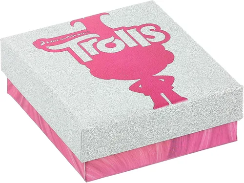 Vista 3 de Trolls DreamWorks - Collar con colgante de diamante chapado en plata epoxi