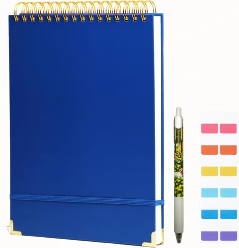 Vista 2 de Cuaderno de espiral superior 8.5x11 Cuaderno taquigráfico de 240 páginas Cuaderno de espiral con encuadernación superior Rayado para universidad