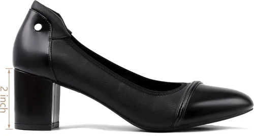 Vista 6 de SPR&JOY Women's Pumps Block Heel Comfort Closed Toe Dress Shoes for Women Office Wedding Party