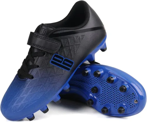 Vista 5 de Brooman - Tacos de fútbol para niños y niñas, zapatos deportivos con tacos para usar al aire libre
