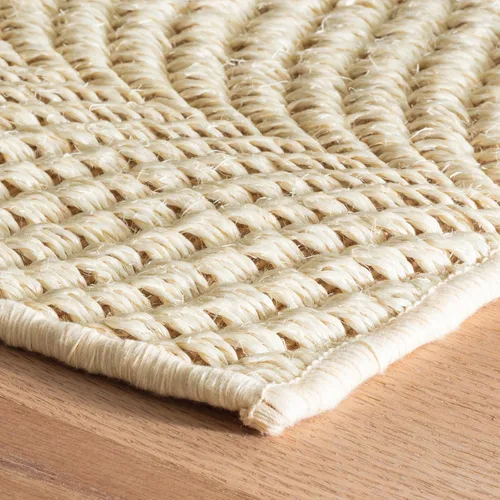 Vista 5 de Dash & Albert Wave Sand - Alfombra de sisal tejida, 7.5 x 9.5 pies, patrón sólido marrón Arena