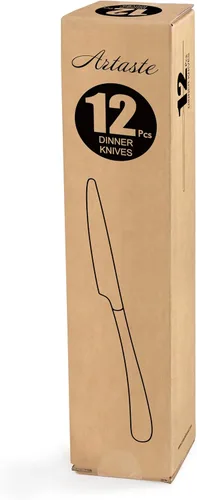 Vista 9 de Artaste Rain II - Cuchillo de cena forjado de acero inoxidable 18/10, juego de 12, 9.5 pulgadas