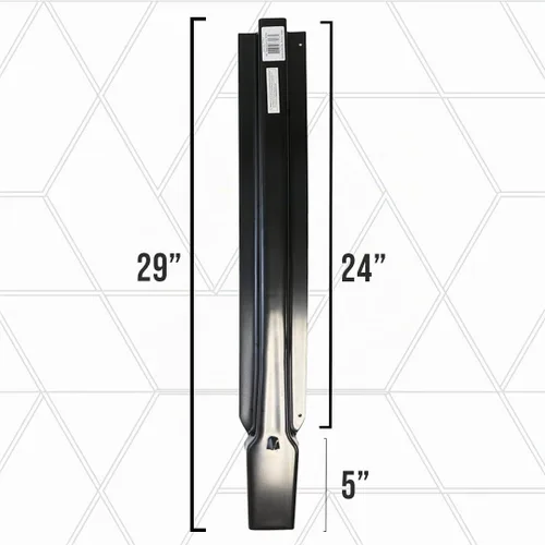 Vista 4 de Boxer Estaca de metal para camión de herramientas, 6 piezas, extremo cuadrado de 24 pulgadas, recubierta en acabado negro, estaca resistente