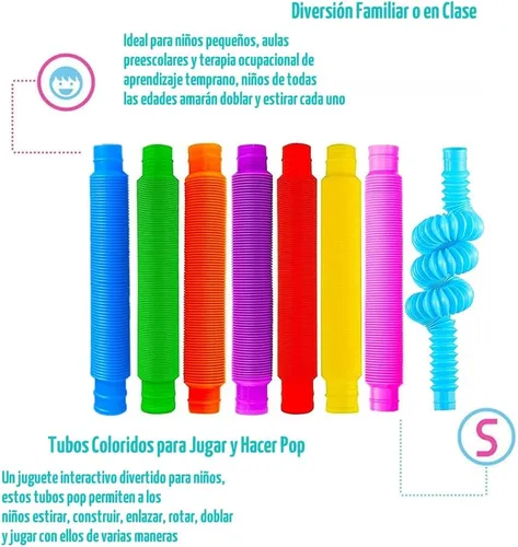 Vista 3 de Paquete de 32 tubos de reventar burbujas, tubos para ansiedad para niños y adultos, juguetes sensoriales para aliviar el estrés y la ansiedad