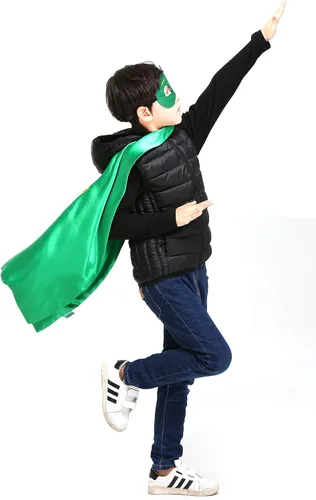 Vista 3 de Superhero Capes with Mask and Wristbands Superhero Dress up Costumes Christmas Halloween Birthday Party for Kids Gifts