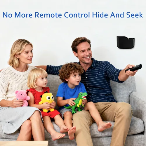 Vista 9 de SUNFICON Soportes de control remoto de montaje en pared, paquete de 3 soportes adhesivos para reproductor multimedia, organizador universal