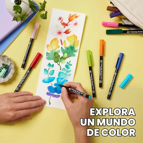 Vista 3 de Sakura XBR-6SA - Juego de 6 pinceles Koi para colorear, gris