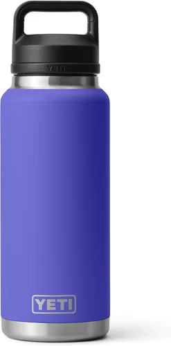 Vista 47 de YETI Rambler - Botella de 36 onzas, aislada al vacío, a prueba de fugas, de acero inoxidable con tapón para sorbos Aislamiento al vacío Azul marino