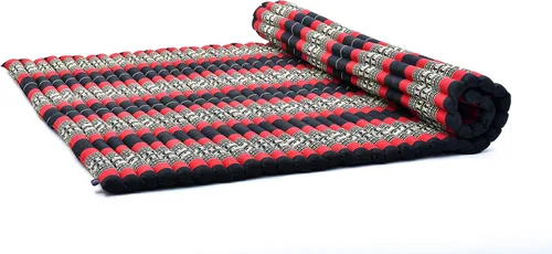 Vista 87 de Leewadee - Colchón de piso plegable - Futón japonés enrollable -Alfombra de tatami triple pliegue - Cama de piso para invitados - Colchón de camping