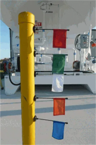 Vista 4 de Bandera fuera de servicio con base magnética y asta de bandera flexible