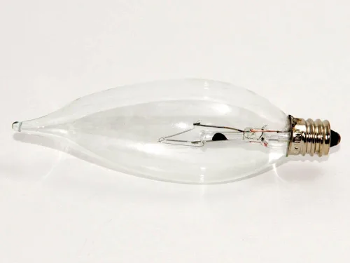 Vista 2 de Bulbrite KR25CFC/32 Bombilla de araña con punta de llama Krystal Touch de 25 W (CA10), base de candelabro