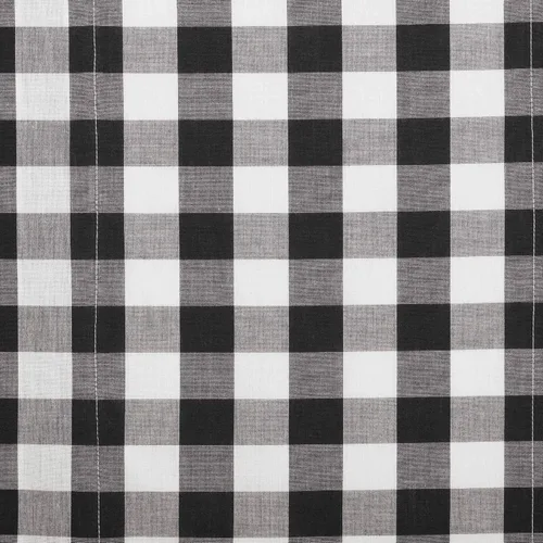 Vista 6 de VHC Brands Annie Buffalo - Cortinas de cocina de algodón a cuadros con bolsillo para barra, cordón de amarre con volantes, par de botes de pradera