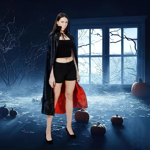 Vista 6 de HPMNS Vampire Costume Set for Adult Teen Unisex - Dracula Vampire Costume Women Men Vampire Cape disfraz de vampiro para hombre with Scary Tattoos