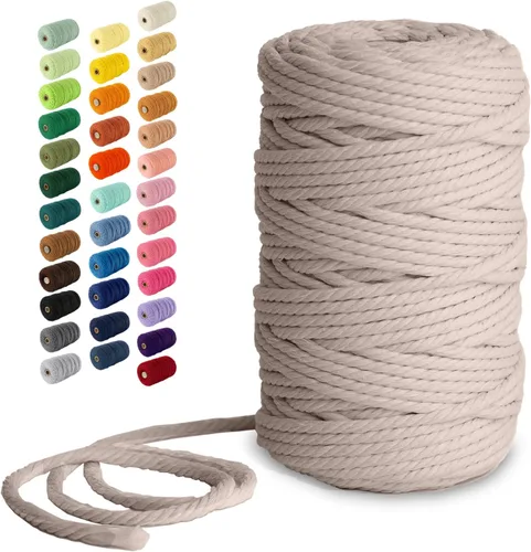 Vista 102 de Nook Theory Hilo de macramé de 3mm 109 yardas - Cuerda de macramé suave de 4mm, 5mm perfecta para nudos - Suministros de macramé para colgadores
