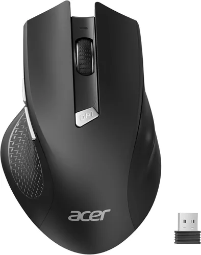 Vista 9 de Acer ratón inalámbrico para portátil, ratón de computadora de 2.4GHz 3 niveles de DPI ajustables, ratones USB inalámbricos de oficina con receptor