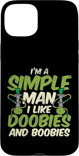 Vista 9 de iPhone 16 Simple Man Doobies Boobies Weed Cannabis 420 Stoner Men Estuche de regalo