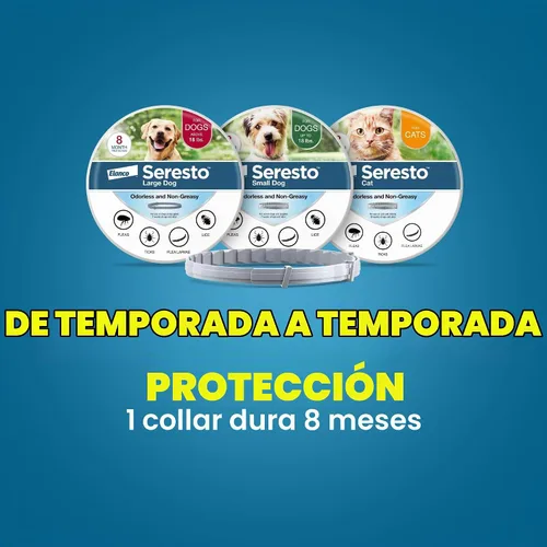 Vista 10 de Seresto Collars for Large Dog Over 18 lbs. & Small Dog Under 18 lbs Vet-Recommended For Flea & Tick Treatment & Prevention 8 Months Protection Each