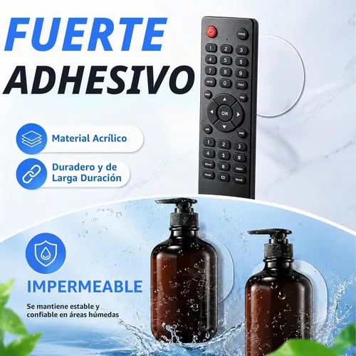 Vista 5 de ZOMPAGO 10 PIEZAS Cinta Adhesiva de Montaje Circular de Doble Cara Resistente - Impermeable, Fuerte Adherencia, Transparente, Alta Resistencia