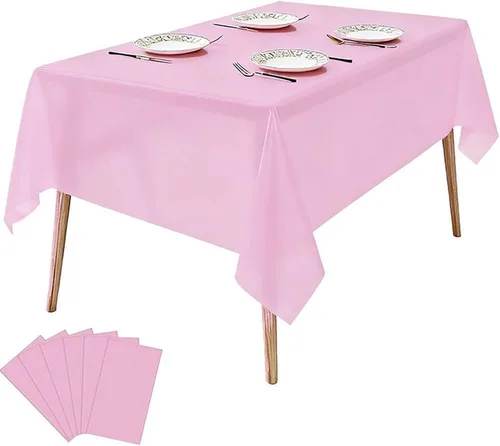 Vista 20 de Paquete de 4 manteles de plástico desechables de plástico para barbacoa, picnic, cumpleaños, bodas, fiestas, impermeables, a prueba de aceite, Negro