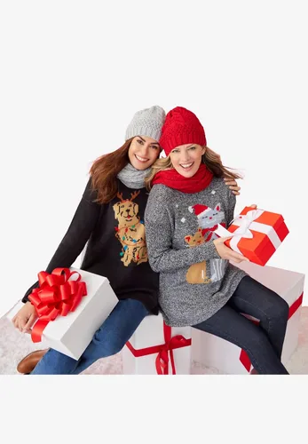 Vista 2 de Woman Within Suéter con motivos de talla grande para mujer