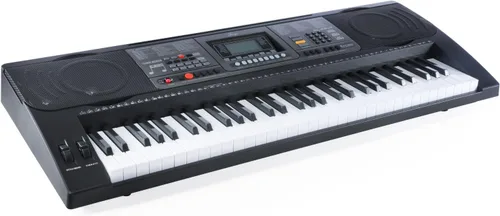 Vista 2 de Joy Kit de teclado con sensor táctil iluminado de 61 teclas y USB-Midi (App) con soporte, taburete, auriculares y fuente de alimentación