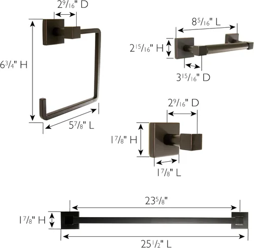 Vista 5 de Design House Karsen - Juego de accesorios de baño de 4 piezas, bronce Oil Rubbed Bronze